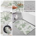thumbnail image 6 of Sage Green Coastal Bath Mat 3 Piece Bathroom Rug Set, Coral Starfish Nautical Compass Non Slip Bath Rug Contour Mat and Toilet Lid Cover, Absorbent Shower Mats Soft Bath Rugs and Mats Sets, 6 of 8