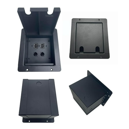 ProCraft Pro Audio Recessed Floor Pocket Box. Loaded AC Duplex and PrePunched for 2 "D" XLR's Made in the USA