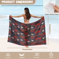 thumbnail image 7 of Uourmeti Buffalo Plaid Heart Pattern Swimsuit Coverup for Women Chiffon Scarf Blouse for Swimwear Sheer Bathing Suit Swimsuit Scarf, 7 of 7