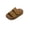 Brown, variant on Jamicy Summer Sandals for girls Adjustable Double Strap with Arch Support Footbed & Non-Slip Sole Lightweight Suede-Look for Beach, Outdoor, Party
