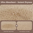 thumbnail image 2 of SIXHOME Knitted Loop Plush Bath Mat Soft Absorbent 20"x32" Bathroom Rug with Non-Slip Backing Quick Dry Machine Washable Bath Rug Beige, 2 of 6
