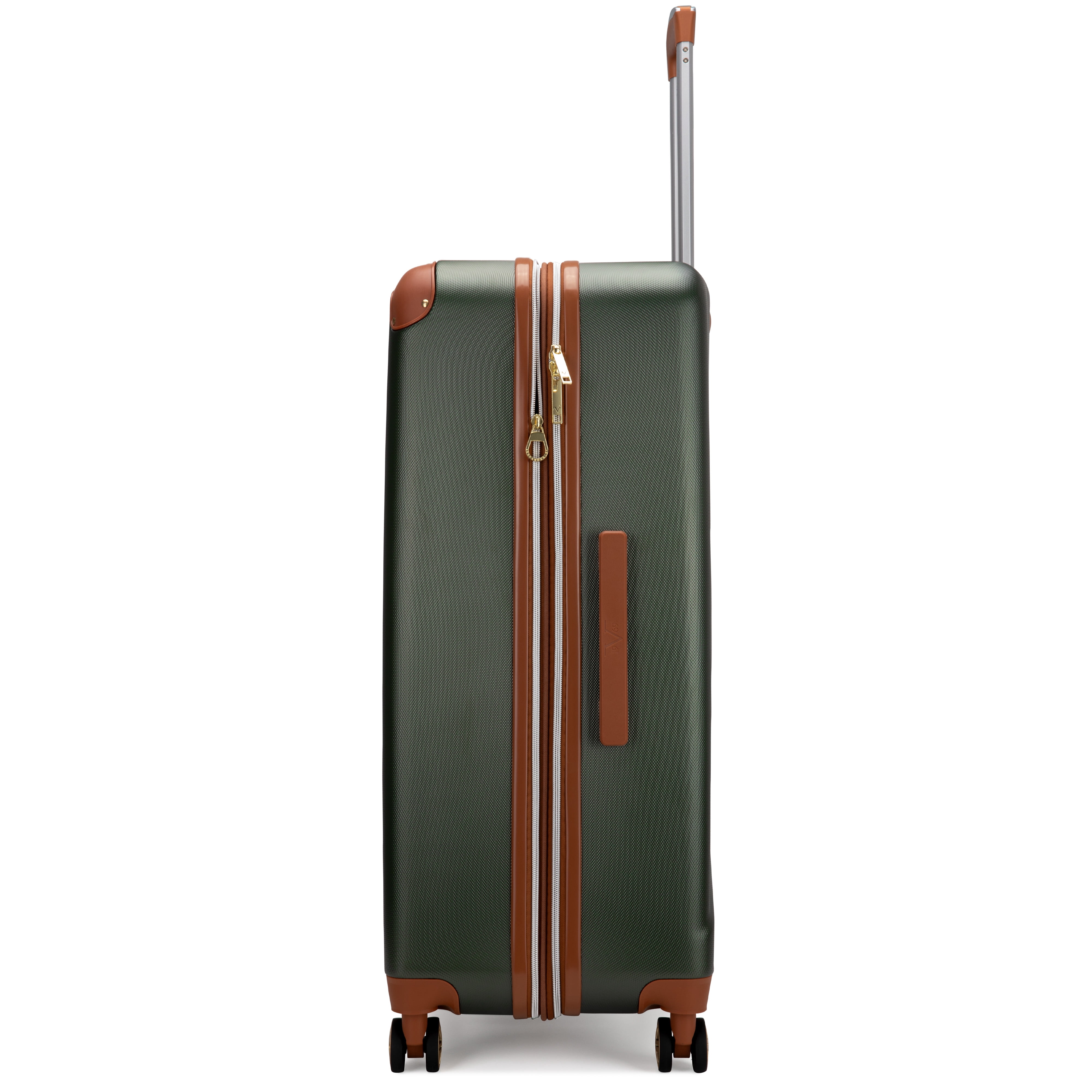 ITALIA Vintage 3 Piece Expandable Retro Luggage Set (Olive Green)