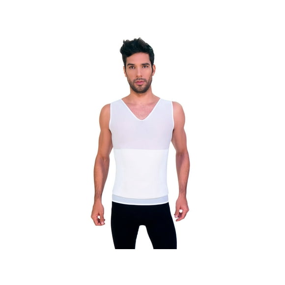 Camiseta modeladora de licra-latex blanca M I Love Shape 4002