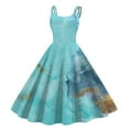 thumbnail image 1 of WILLBEST Vestidos Vintage para Mujer, Moda sin Mangas, Largo Hasta La Rodilla, Estilo Retro, Línea A, Acampanado, Vestido Formal de Fiesta de Graduación Grande, 1 of 2