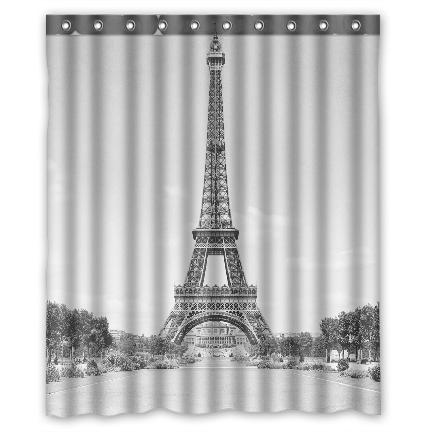 ZKGK Paris Eiffel Tower Waterproof Shower Curtain Bathroom Decor Sets