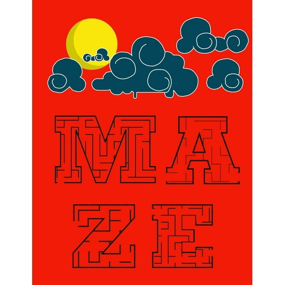 Maze: Fun with Challenging Maze, 8.5x11" 56 Activity Workbook, Easy Medium Hard and Difficult levels, Problem-Solving Ex, (Paperback)