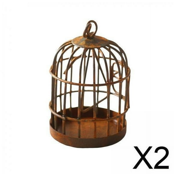 Mini jaula de pájaros para casa de muñecas,Casa de muñecas a escala 1:12,modelo de jaula de pájaros en miniatura,Casa de muñecas de aleación,jaula para pájaros,decoraciones para