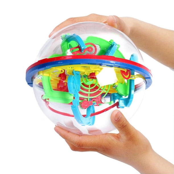 Rompecabezas 3D de 100 pasos laberinto mágico intelecto bola laberinto esfera globo juguetes juego de entrenamiento