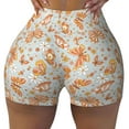 thumbnail image 2 of Haiem Retro Floral Butterfly No Front Seam Biker Shorts for Women Yoga Workout Gym Bike Shorts with Tummy Control Moisture-Wicking-X-Large, 2 of 9