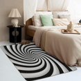 thumbnail image 3 of 4x5 Abstract Rugs for Bedroom Living Room, Black and White Area Rug for Home Decor, Soft Machine Washable Non Slip Low Pile Indoor Carpet DTSX1024, 3 of 7