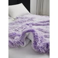 thumbnail image 5 of Regal Comfort Faux Fur Sherpa Throw Blanket - 50"x70" - Soft & Plush, Warm & Fuzzy Oversized Twin Velvet Fleece Blanket for all Seasons - Orchid Frost, 5 of 7