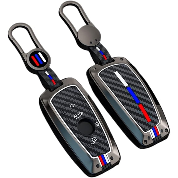 Key Fob Cover Compatible with Fit for BMW 1 3 4 5 6 7 Series X3 X4 M5 M6 GT3 GT5, Metal Shell, Keychain, Keychain Case Holder Protector,1