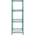 thumbnail image 6 of Nexel Poly-Green, 4 Tier, Wire Shelving Starter Unit, 24"W x 14"D x 74"H, 6 of 7
