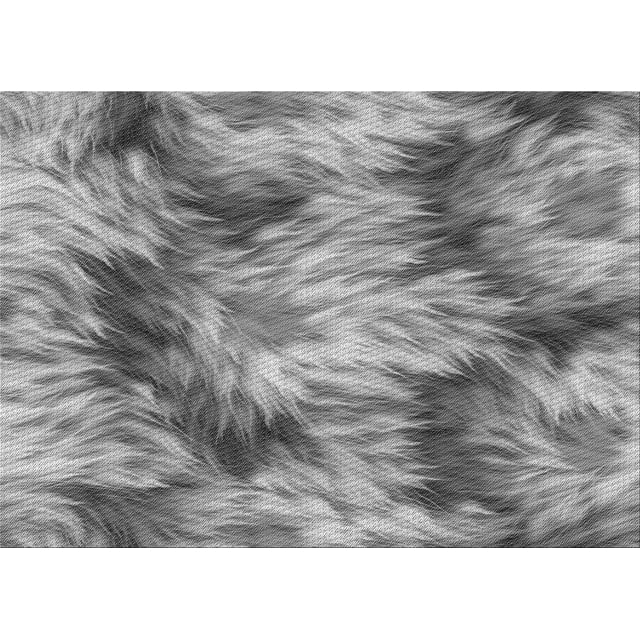 Ahgly Company Indoor Rectangle Patterned Gray Cloud Gray Area Rugs, 5' x 8'