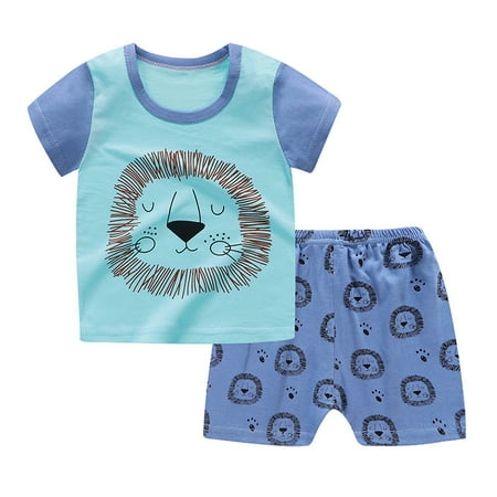 

ZAROYEAX Baby Boy Girl Clothes OutfitsCottonPrinted TopCasual2PC Set