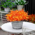 thumbnail image 3 of 4 Bundles Artifical Spring Flower Outdoor Fake Plant Decor UV Resistant Faux Plastic Plants Hanging Plante Halloween Flower for Home Garden Porch Thanksgiving Christmas Decorations, 3 of 5