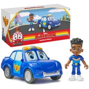 Disney Junior Firebuds, Jayden and Piston, Police Car and Action Figure for Kids 3 and up