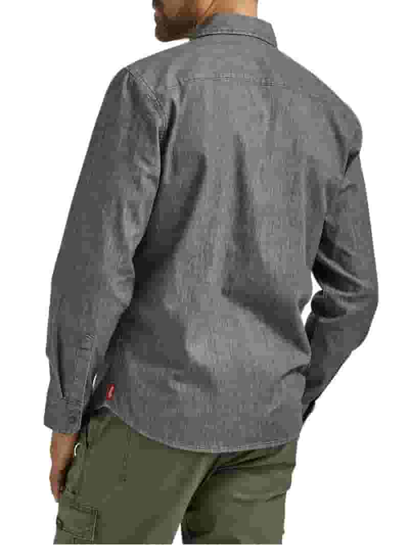 入荷nowオンラインストア men's Wrangler Slim S Sizes - Shirt Woven Sleeve Long Fit WorkUtility&SafetyClothing