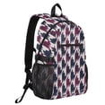 thumbnail image 2 of JIALIOU 14" Laptop Backpack Waterproof Airline Approved Stylish Casual Daypack for Travel Business College Work, Pied De Poule Pattern, 2 of 8