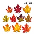 thumbnail image 3 of 40pcs accesorios de hoja de arce artificial hojas de otoño decoración del hogar (color aleatorio), 3 of 7