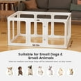 thumbnail image 2 of Clear Acrylic Dog Playpen, 23.6" H Transparent Dog Playpens Indoor, Easy Assemble Pet Pen for Puppy/Small Dog/Rabbit/Cat/Pig, Sturdy Plastic Whelping Box Enclosure (10 Planes-11.6 sq.ft, White), 2 of 7