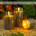 thumbnail image 3 of Lámpara colgante 3PCS Kit de luces de velas sin llama parpadeantes Efecto de iluminación parpadeante dinámico 2 * AA Operado por celdas para cenas al aire libre en interiores Fiesta Boda Navidad Decor Romacci Lámpara colgante, 3 of 7