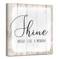 thumbnail image 3 of Crafted Creations Beige and White 'Shine' Hanukkah Canvas Wall Art Decor 12" x 12", 3 of 3