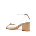 thumbnail image 3 of Schutz Elyda Crystal Mid Light Beige Ankle Strap Open Toe Block Heel Sandals (Light Nude, 6), 3 of 6