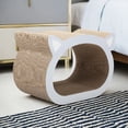 thumbnail image 2 of Pefilos 19" Cardboard Cat Scratcher Bed, Cat Scratch Pad House, Recyclable Corrugated Cat Scratching Toy, Stable and Durable, Beige, 2 of 9