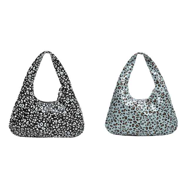 Bolso Hombro Con Leopardo Y Media PU Hobo para Mujer ()