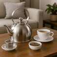 thumbnail image 2 of Creative Home Royal-Tea 1.0 Qt. Stainless Steel Tea Kettle with Filter, 2 of 13