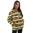 thumbnail image 7 of SCRAWLGOD Christmas Tree Cane Ornament Ball Print Womens Casual Crewneck Sweatshirts Long Sleeve Fashionable Tops Loose Fit Pullovers with Drop Shoulder for Shopping Running, L, 7 of 7