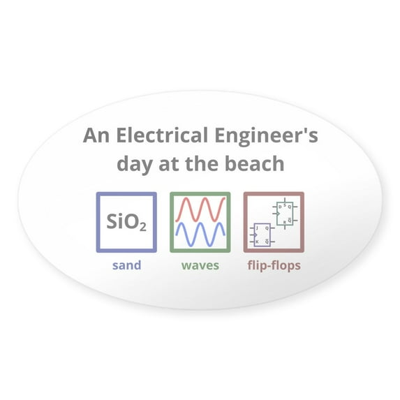 CafePress - An Electrical Engineers Day At The Beach Sticker - Sticker (Oval)