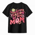 thumbnail image 5 of kpoplk Toddler Baby Girls Flower Shirt Cute Graphic Short Sleeve T-Shirt Kids Print Graphic Summer Tees Top(Black,2-3 Y), 5 of 6