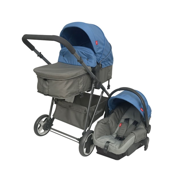 Carriola para Bebé D'bebé Queen Reversible con Autoasiento Azul
