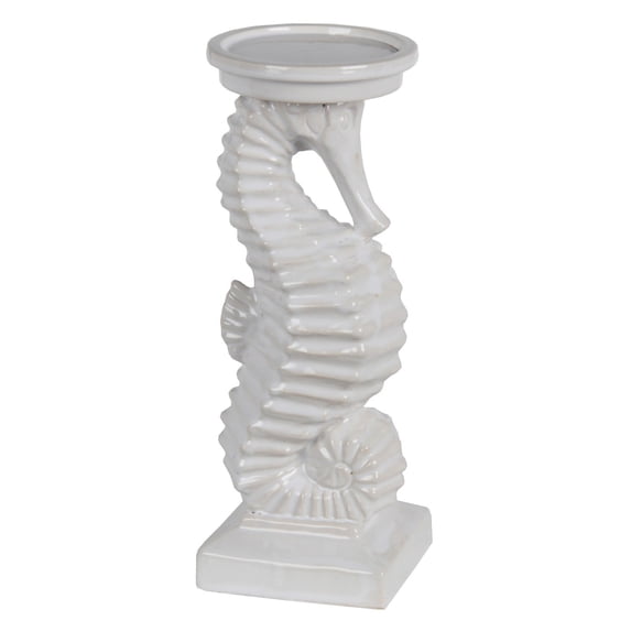 Privilege International Ceramic Seahorse Candle Holder