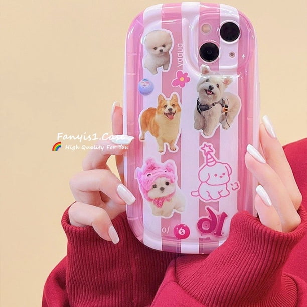 Carcasa Compatible Para Samsung A14 A13 A12 A04S A03S A52 A51 A71 A50 A34 A50S A30S A22 A32 A23 A54 A02S A11 Cute Pet Dog Ilustraciones Caso TPU Cubierta Trasera
