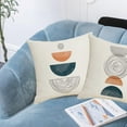 thumbnail image 4 of Boho Throw Pillow Covers 18x18 Set of 4 Mid Century Modern Geometric Cotton Linen Arch Sun Throw Pillow Case Decorative Cushion Cover for Couch Beadroom Sofa, 4 of 6