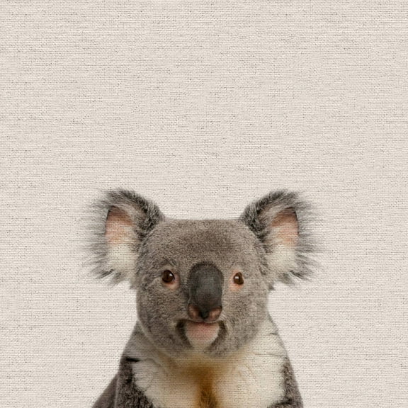 Playful Koala Painting Print on Wrapped Canvas