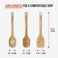 thumbnail image 6 of Chef Pomodoro Wooden Cooking Utensils 3-Pc Set, Bamboo, Large 12.5", Frying Set, 6 of 8