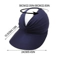 thumbnail image 3 of 2026 New Women's UV Protection Sun Visor Hat, Sun Hats for Women, Lightweight Foldable Ponytail Sports Cap Beach Outdoor, 3 of 5