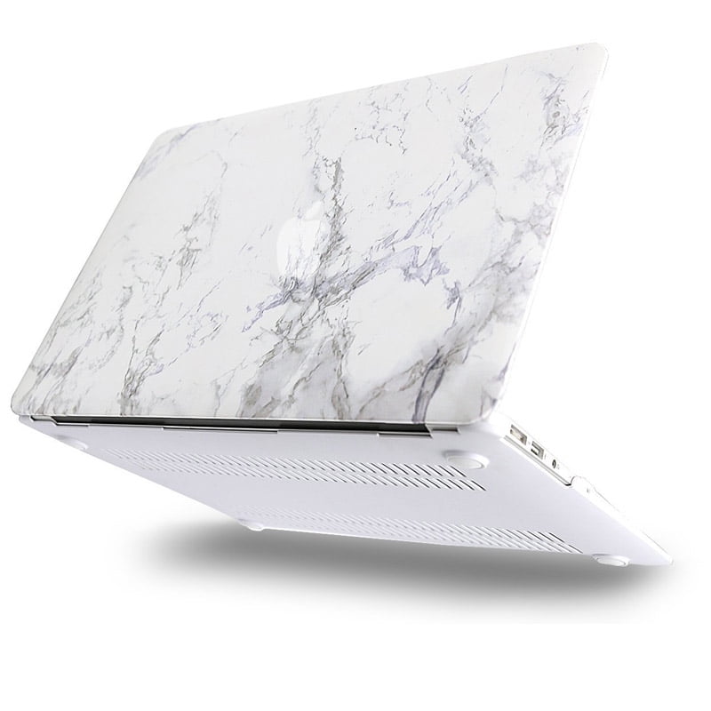 Apple Macbook Pro 15.4" Hard Case Shell White Marble Pattern 
