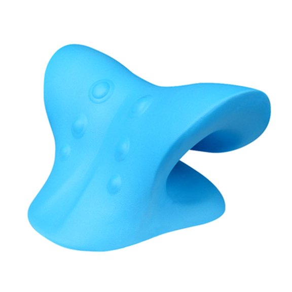 Home Supplies Cervical Device Body Relax Spine Alignment Gift Back Cushion Shoulder Relaxer Head traction pillow Neck Stretcher BLUE