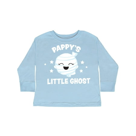 

Inktastic Cute Pappy s Little Ghost with Stars Gift Toddler Toddler Girl Long Sleeve T-Shirt