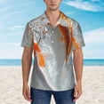 thumbnail image 2 of Balery Koi Fish Water Camisas hawaianas de manga corta para hombre, camisas playeras de corte holgado, camisas de vacaciones con botones,3X-Large, 2 of 7