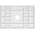 thumbnail image 1 of Ekena Millwork CMP36X24BX-05000 5 in. ID x 12.5 in. Rectangle Beaux Architectural Grade PVC Contemporary Ceiling Medallion, 1 of 1