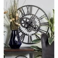 thumbnail image 2 of DecMode 32" Black Metal Gear Wall Clock, 2 of 7