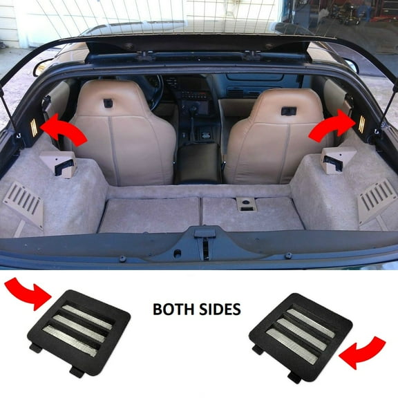 C4 Corvette Coupe Interior Courtesy Light Bezel and Lens Left and Right Sides Fits: 84-96 Corvette Coupes