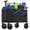 Black, variant on ACCVER Heavy Duty Collapsible Wagon Cart - 220LBS Capacity Folding Utility Cart w/ All-Terrain Wheels, Drink Holders for Camping, Beach, Grocery, Sports (Foldable & Portable), Black