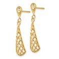 thumbnail image 2 of Boucles d'Oreilles en Or Jaune 14 Carats avec Pendentifs en Éventail Inversé, 2 of 7